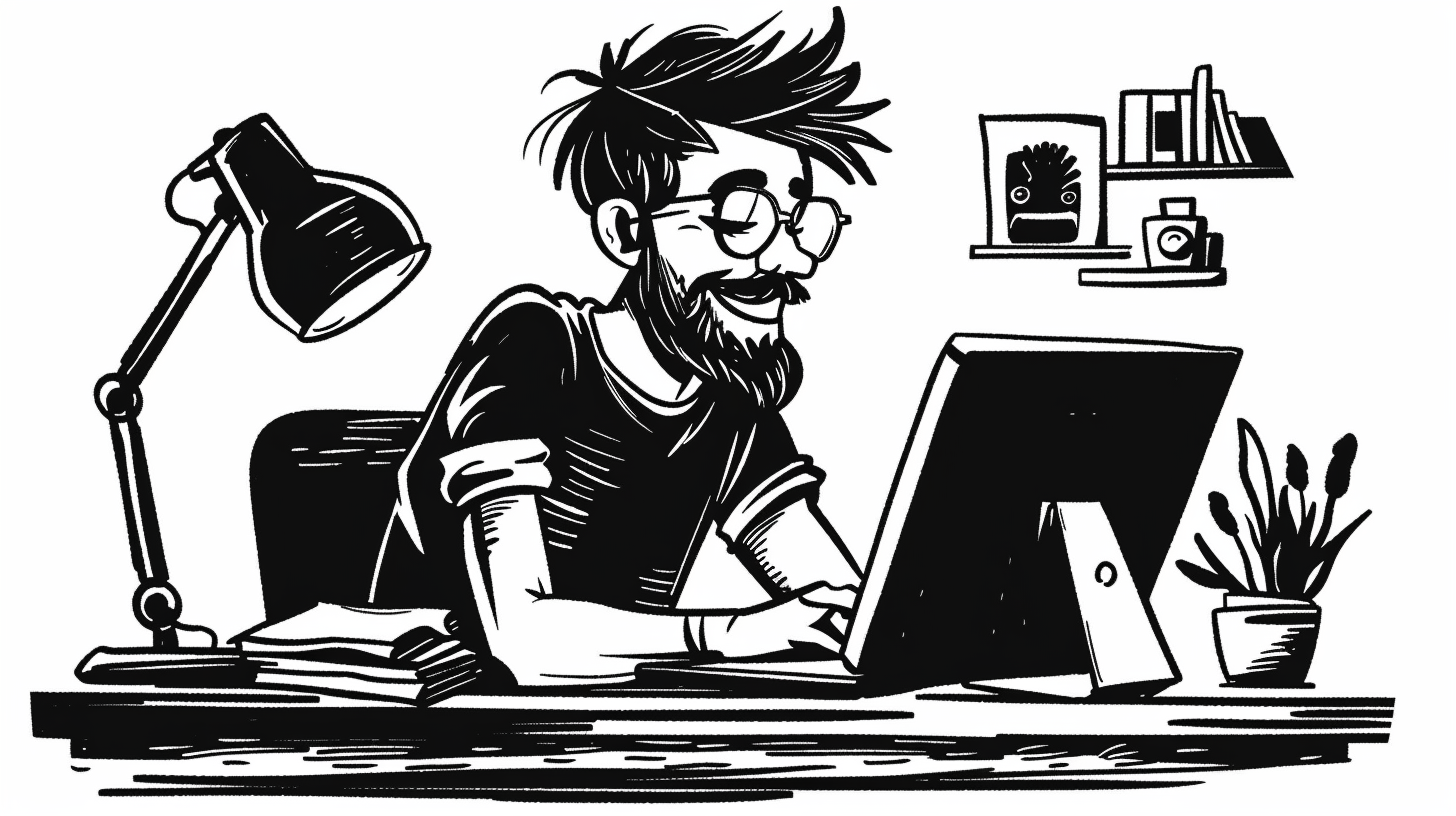 skilled freelancer on computer