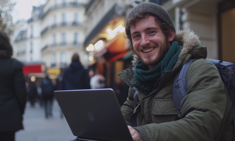 digital nomad working in paris