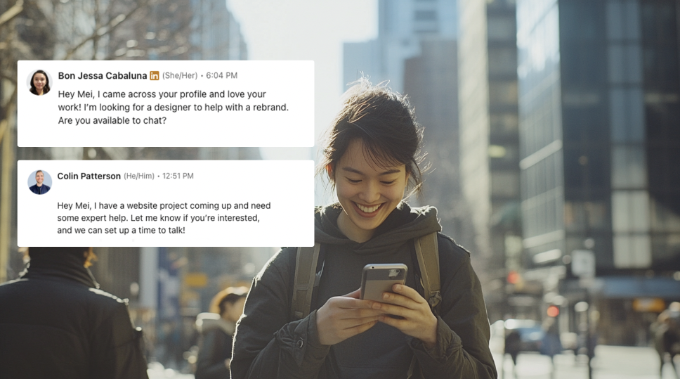 freelancer gets clients on linkedin app