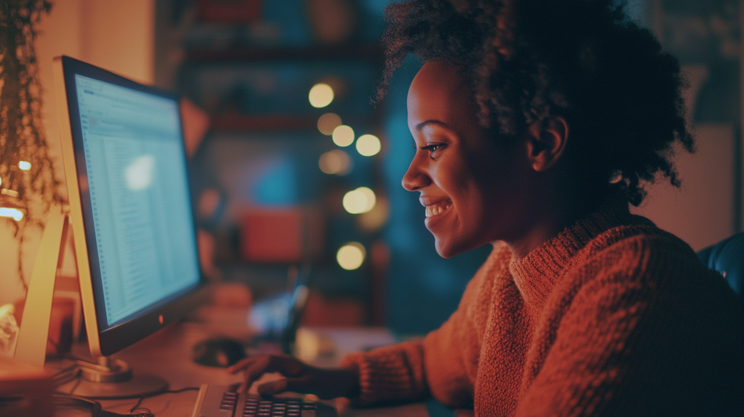 freelancer working late at night